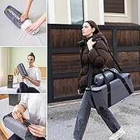 Vista 6 de Travel Memory Foam Pillow for Sleeping, Comfortable Camping Pillow, 15.75x11.81x3.94 inches, Easy to Carry Portable Bag, Soft, Breathable, Washable