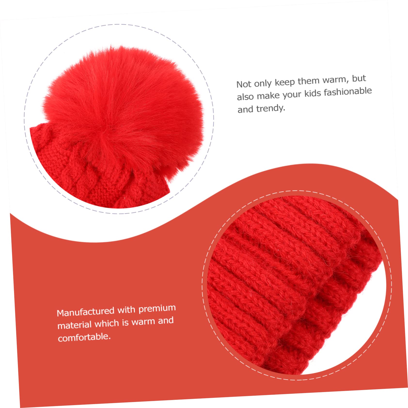 TOVINANNA 2-in-1 Boys and Girls Knit Hat Scarf Set Yarn for Winter Adorable Look Comfortable Fit