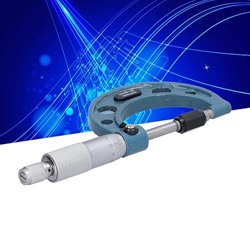 Miniatura 6 de Medidor de micrómetro, micrómetro exterior de 0.000 in con llave micrómetro de grosor de acero inoxidable, micrómetros exteriores (0.984-1.969 in)