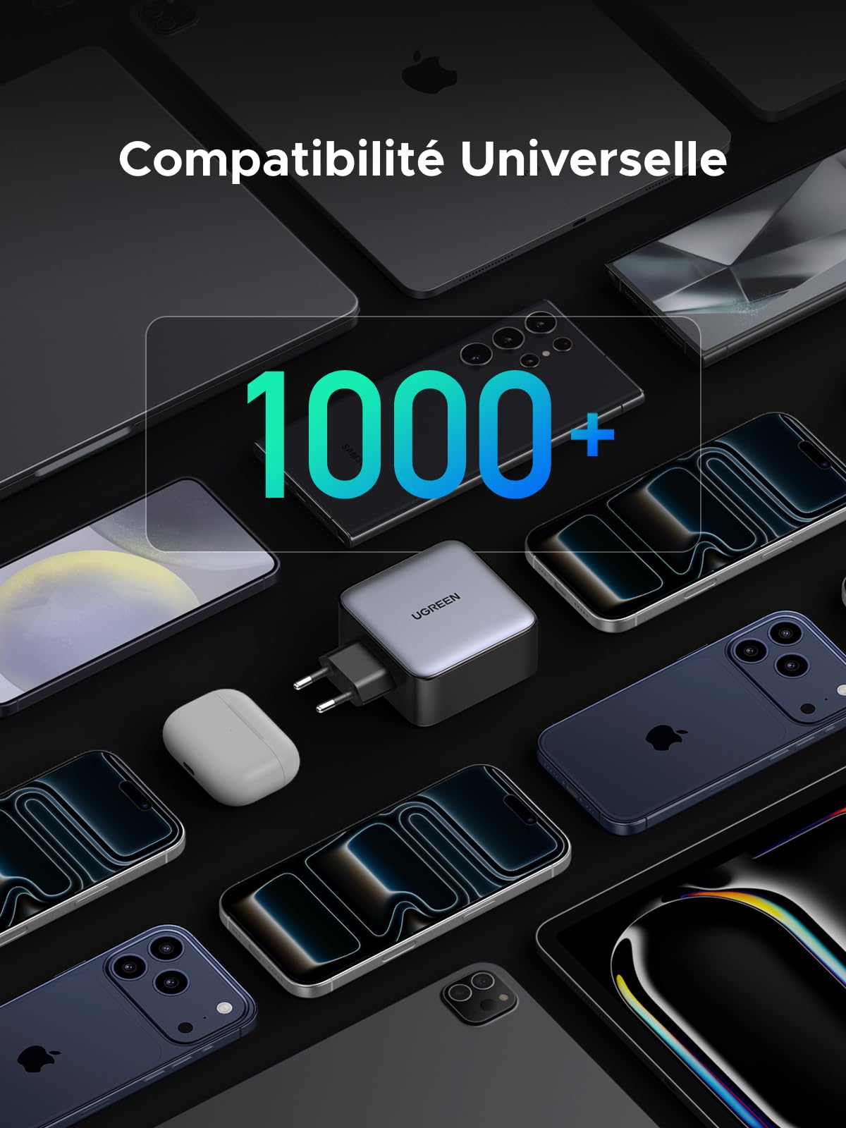 UGREEN Nexode 200W Chargeur Rapide USB C 140W PD 3.1 GaNInfinity Compatible avec MacBook Pro Air Neo M5 M4 M3 M2 M1 iPad iPhone 17 Pro Max Air 16 15 14 13 12 Galaxy PPS 60W S26 S25 S24 S23 Pixel 10 9