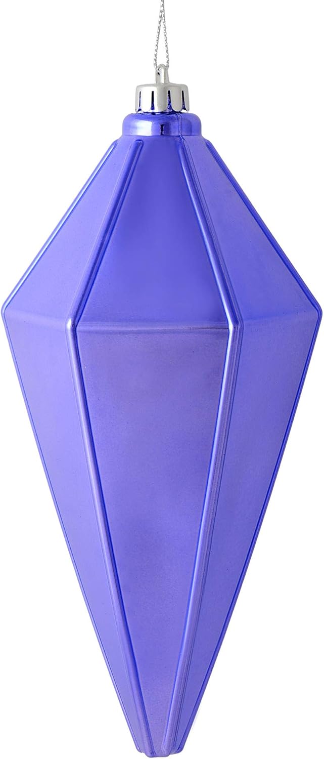 Vickerman 7" Lavender Shiny Lantern Christmas Ornament, 4 per Bag