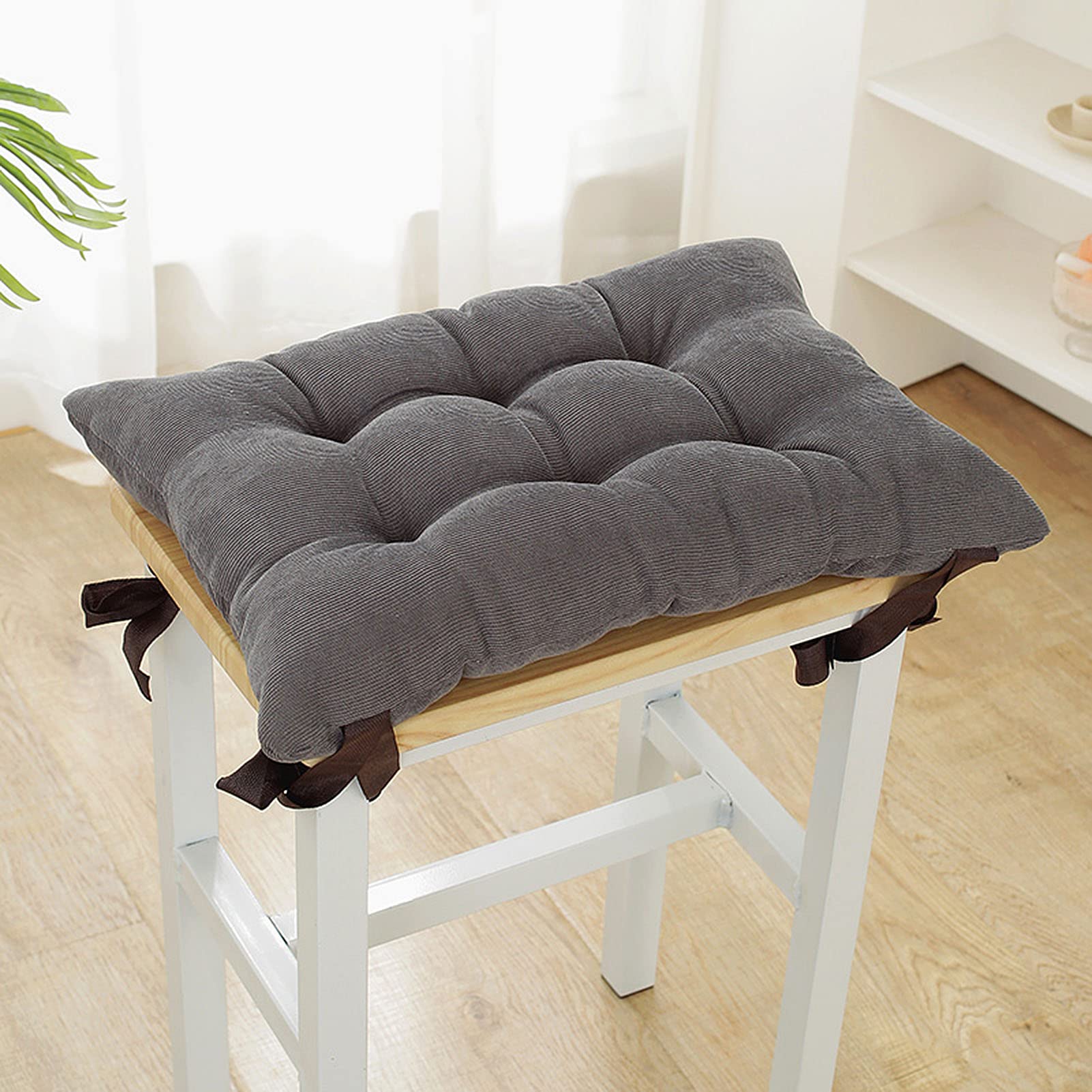 Cojines rectangulares para silla muy suaves con lazos de sujeción estables