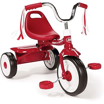 pink metal radio flyer tricycle