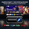 Offiziell lizenzierter Google TV Smart Beamer HAPPRUN 25000L Beamer 4K Heimkino mit Dolby Audio Wi-Fi & Bluetooth Integrierte Streaming-Apps 300 Projektor Kompatibel mit Spielkonsolen und Handy
