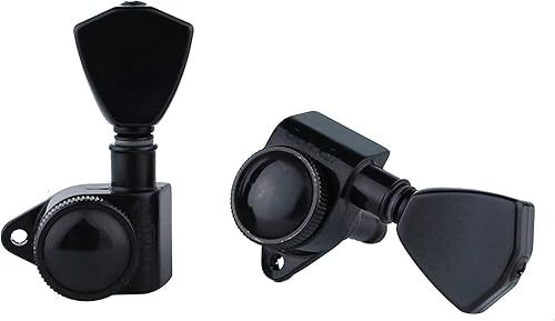 Miniatura 5 de Guyker Afinadores de bloqueo para guitarra (3L + 3R diestros) - Claves de afinación de cuerda trasera de 121 con cabeza de máquina y mango