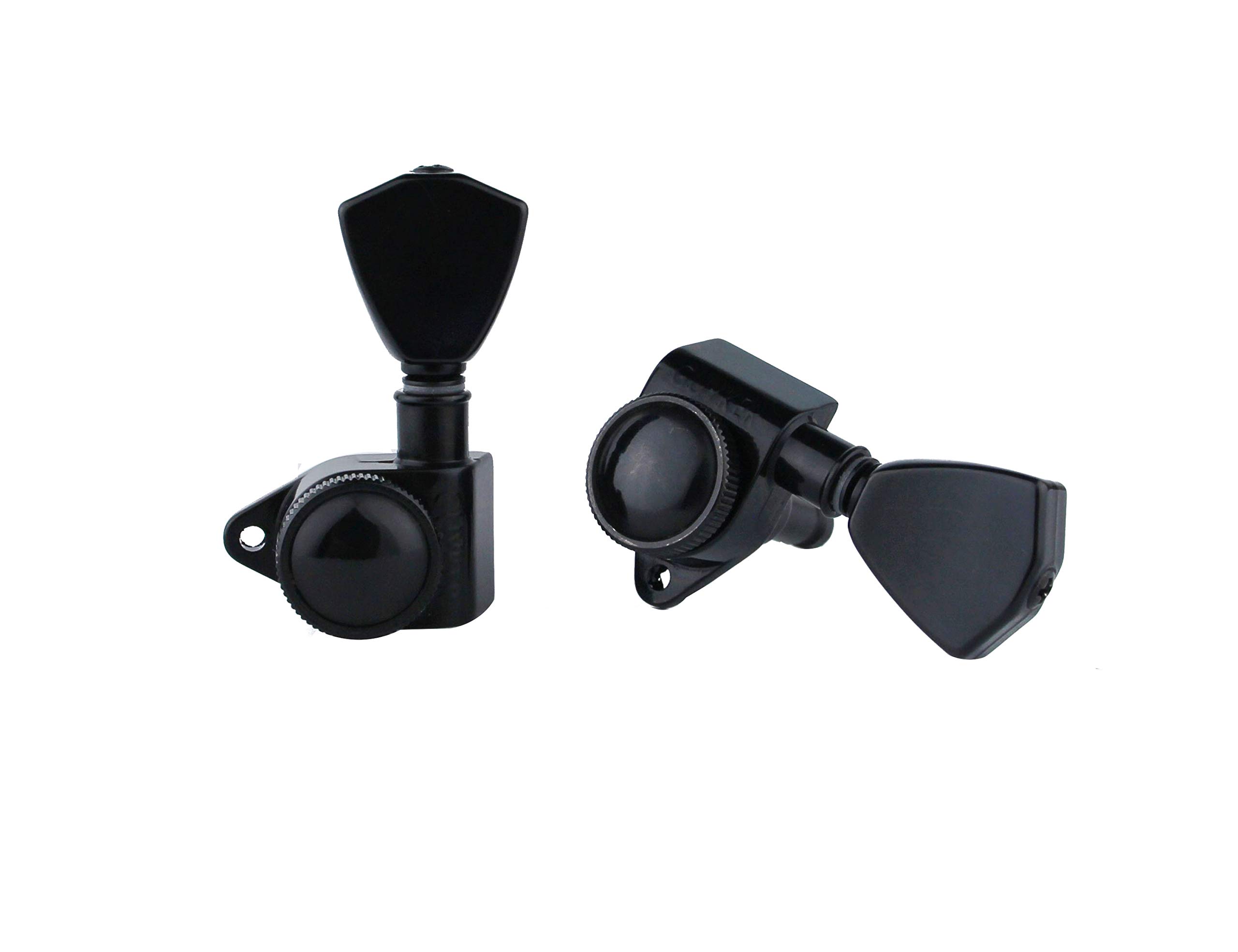 Guyker 6Pcs Guitar Locking Tuners (3L + 3R Handed) U2013 1:21 Lock String Sealed Tuning Key Pegs Machine Heads With Keystone Knob Replacement For LP, SG, TL Style Electric Or Acoustic Guitars