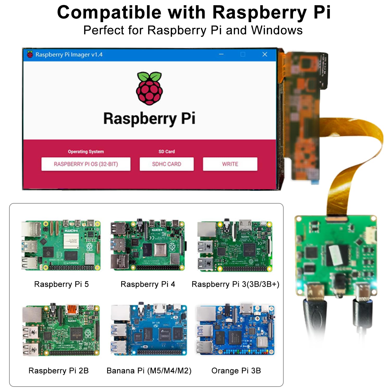 wisecoco AMOLED Display 7 Pollice FHD 90Hz Alta Frequenza di Aggiornamento 850 Nits Ad Alta Luminosità IPS Touch Panel per Raspberry Pi Laptop Camera Switch PS4/5 Display da Gioco Schermo fai da te