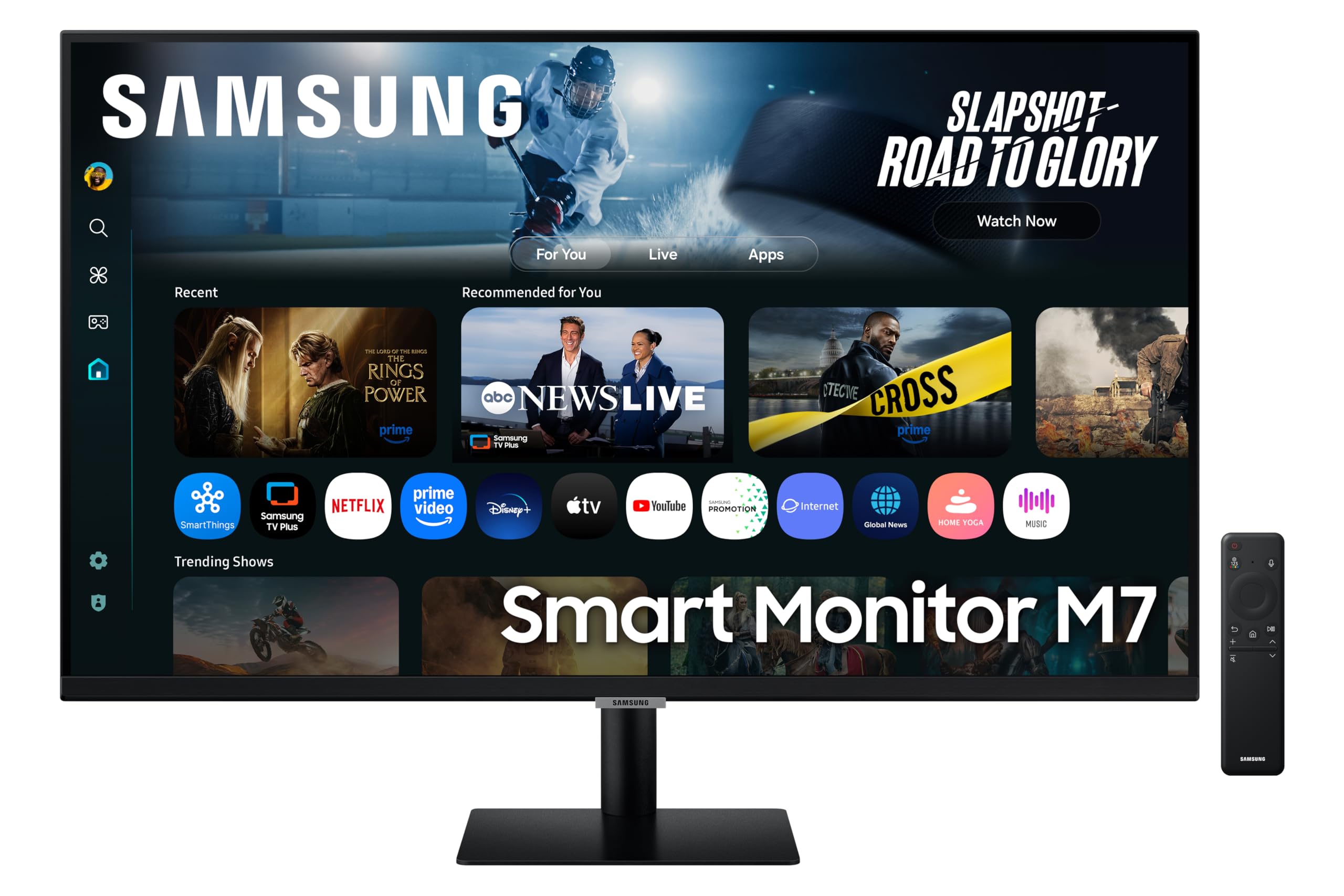 Samsung LS32FM702UUXXU 32" 4K Ultra HD HDR10 Smart Monitor with Speakers - 3840x2160, USB-C, HDMI, WiFi, Bluetooth, Smart Hub for TV streaming, Catch Up Apps and Gaming Hub