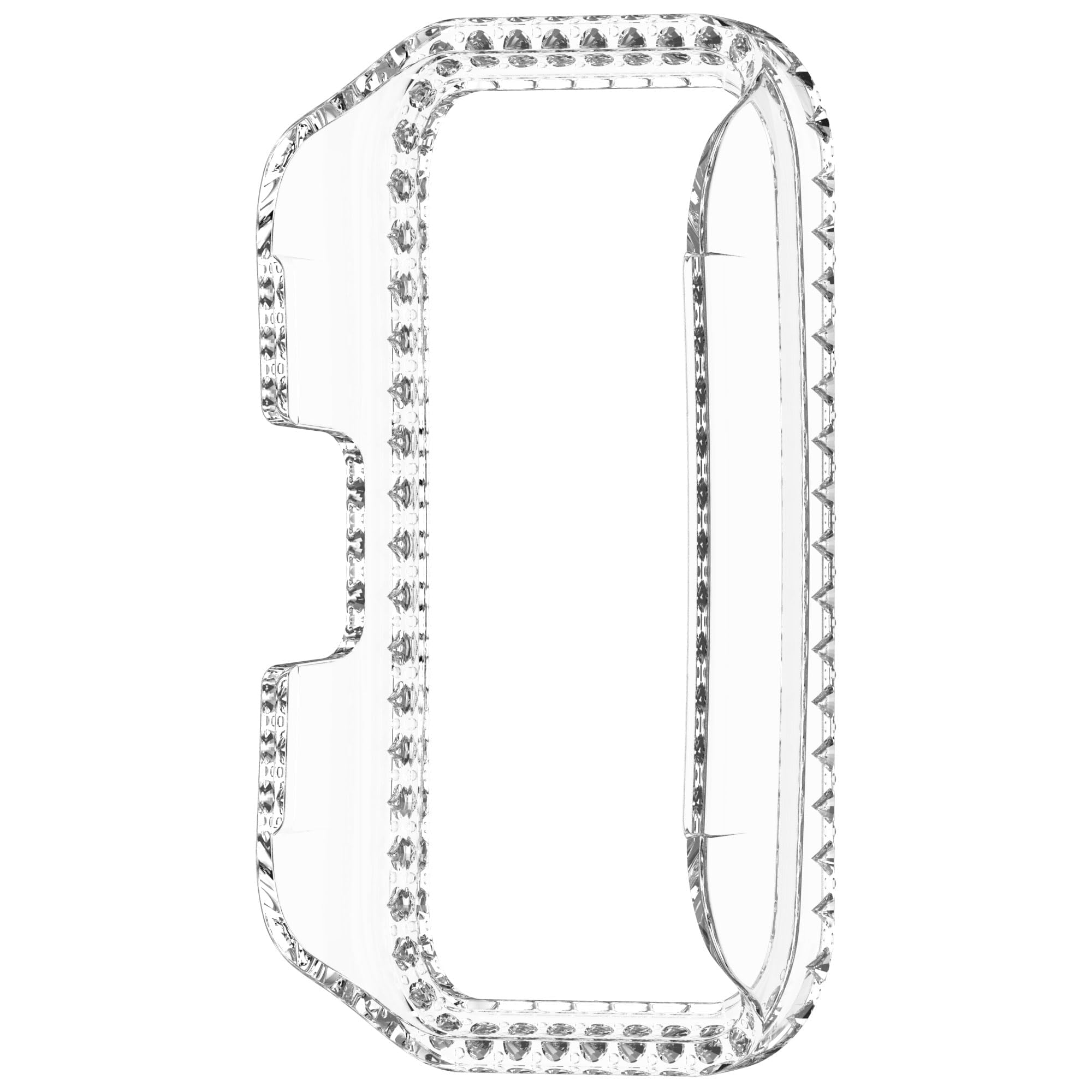 Dl3 Mobilak Bling Case for Huawei Band 8/9/10, Hard PC Frame, Crystal Diamonds, Slim Protective Cover (Clear)