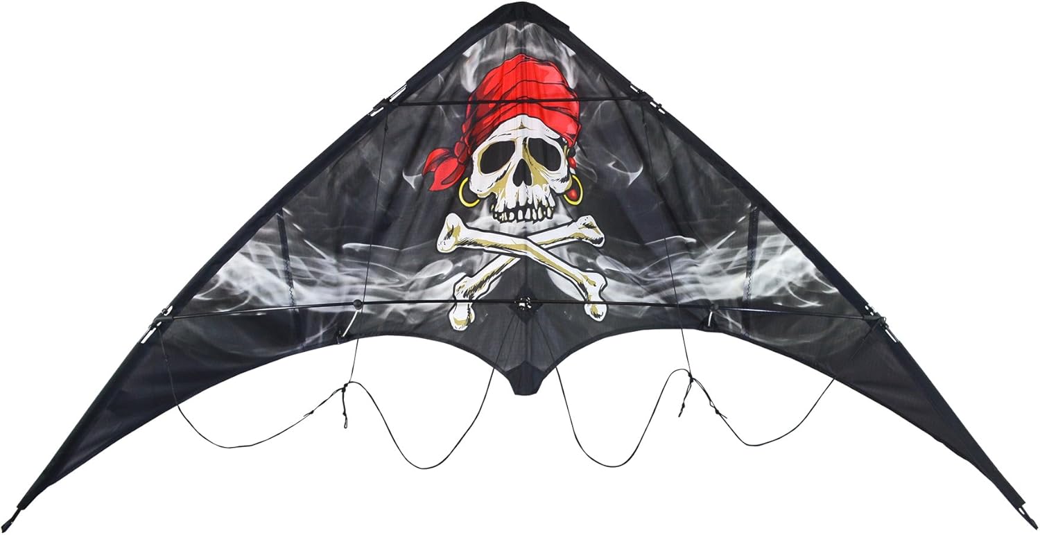 In the Breeze Smoking' Pirate Dual-Control Stunt Kite,47" W x 25" H x 8" D,3307