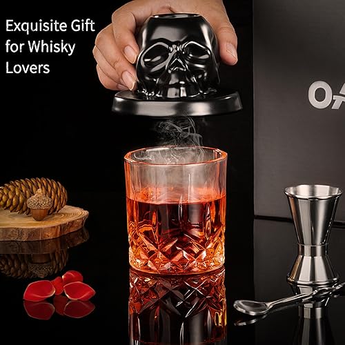 Miniatura 3 de Kit de ahumador de whisky con antorcha, 21 juegos, chips de madera de 6 sabores, bourbon, kit de infusor de ahumador de cóctel, kit de ahumador de