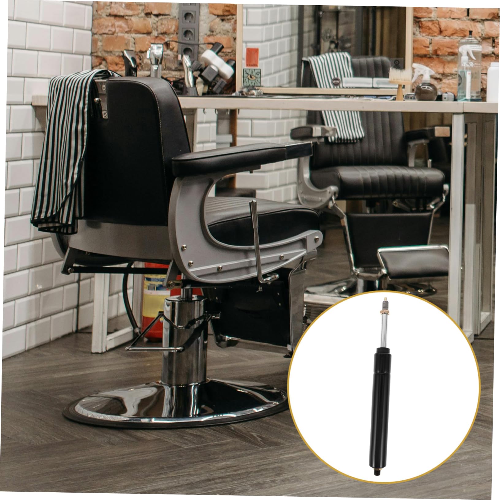 Accesorio para Silla De Salón Varilla Hidráulica 16,5 Cm Negro Barra Resistente Ajuste Suave para Sillones De Peluquería y Barbería Repuesto para Mecanismo Reclinable