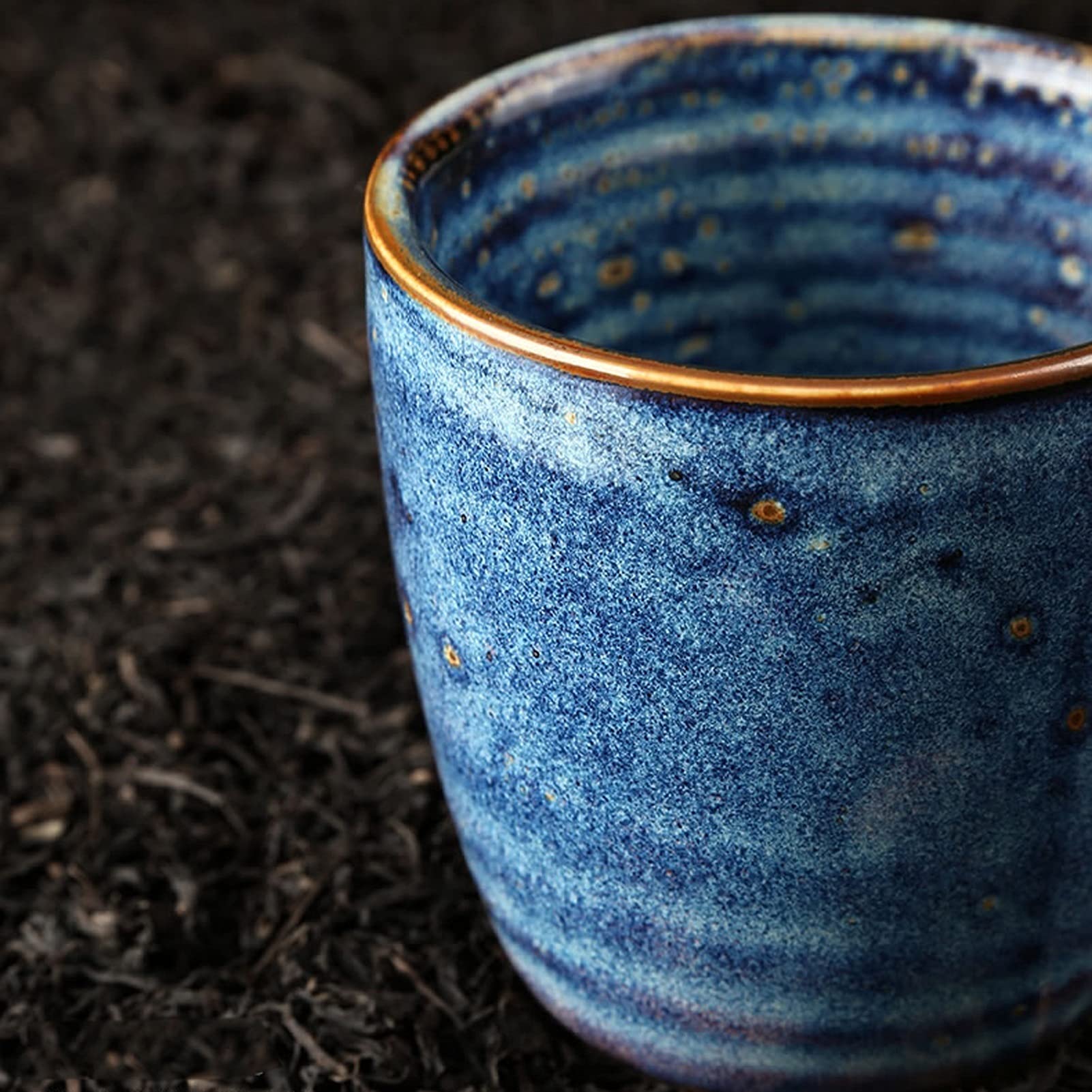 Kubek do kawy, filiżanka do herbaty niebieski kubek ceramiczny kreatywny kubek dla par z uchwytem duży kaliber kubek do kawy może być używany jako kubek śniadaniowy