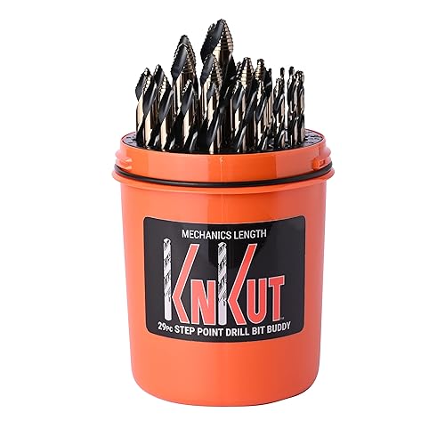 KnKut Juego de brocas de 29 piezas para taladro Buddy Mechanics de longitud de 116"-12" por 64th