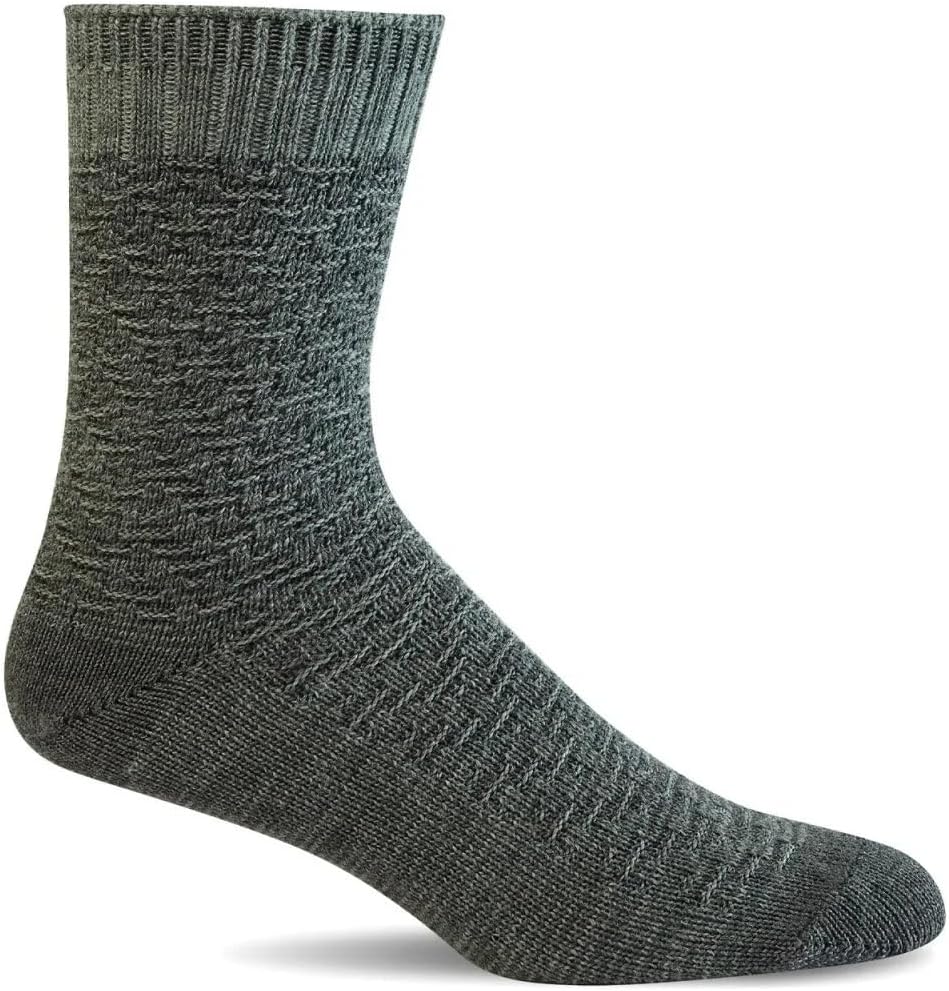 Sockwell Men's Fisherman's Knit Essential Comfort Socks, Charcoal - L/XL