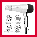 REVLON Volume Booster, Séchoir à cheveux avec Curl Enhancing Diffuser. 1875 Watts (blanc)