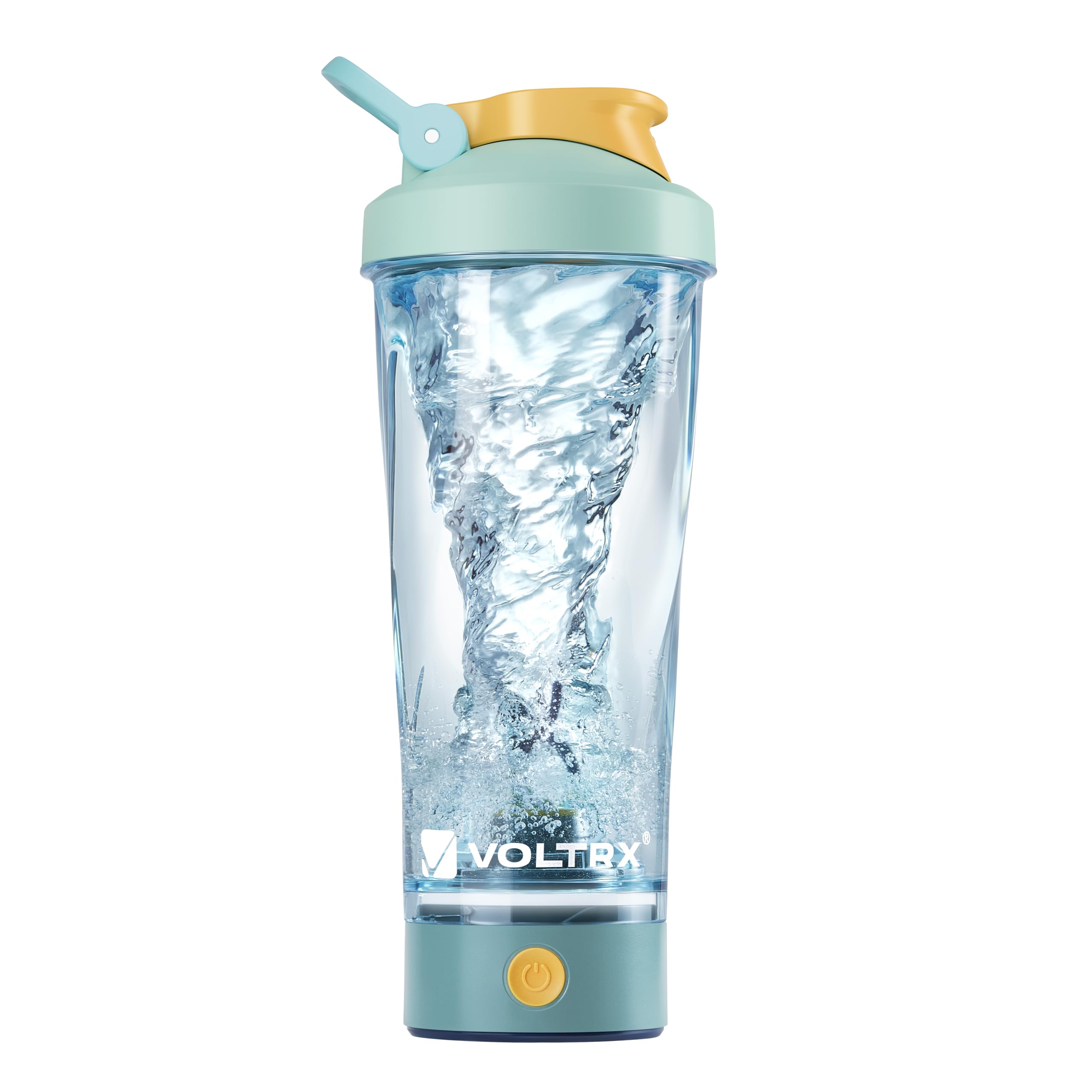 VOLTRX VortexBoost Electric Shaker Bottle, USB C Rechargeable Protein Shake Mixer, Shaker Cups for Protein Shakes and Meal Replacement Shakes, BPA-Free, Made with Tritan, Aurora Teal, 24oz