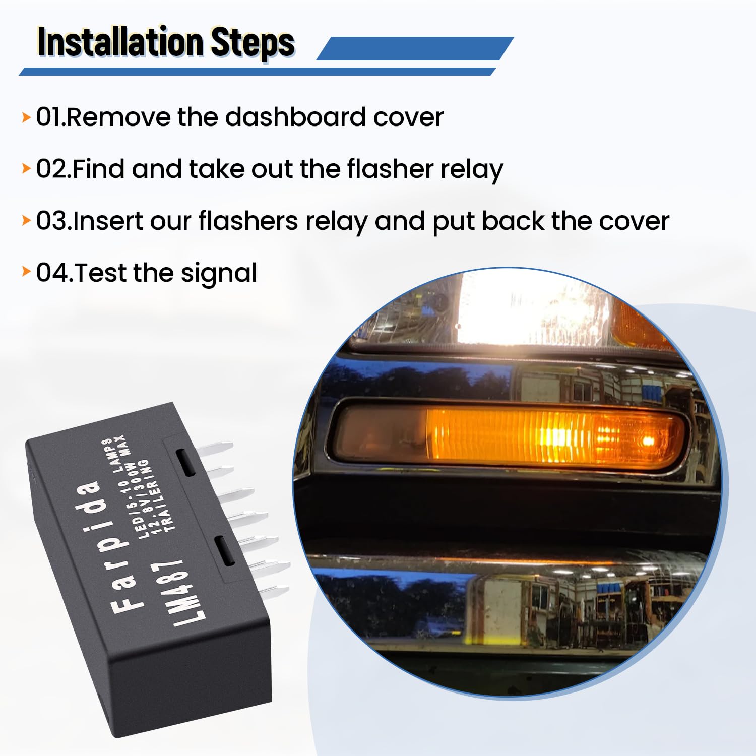 Amazon.co.jp: LM487 10383321 15764135 15231201 LEDフラッシャー