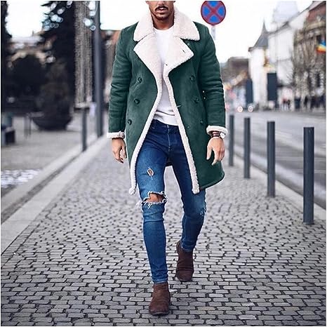 Amazon Co Jp 冬のメンズフリーストレンチコートオーバーコート男性ラペル暖かいふわふわロングスタイルブラウンジャケットアウタープラスサイズ 暖かい Color Green Size 3xl Large 服 ファッション小物 Amazon Co Jp 冬のメンズフリーストレンチコートオーバーコート男性ラペル暖かいふわふわロングスタイルブラウンジャケットアウタープラスサイズ 暖かい Color Green Size 3xl Large 服 ファッション小物