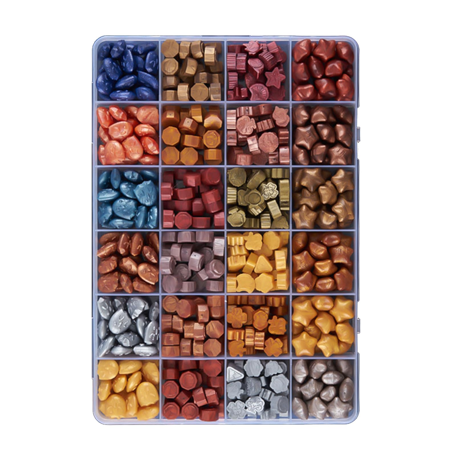 Kalttoy Colorful Sealing Beads for Seal Stamp Invitations Envelope Seal Beads for Valentines Card Christmas Wedding Sealing