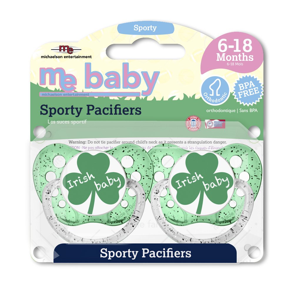 Michaelson Entertainment Pacifier, Irish Baby, 2 Count Baby