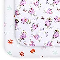 Vista 14 de Pack and Play Sheets - Sábanas para cuna, sábana bajera elástica para cuna, compatible con Graco Pack n Play, material suave y transpirable