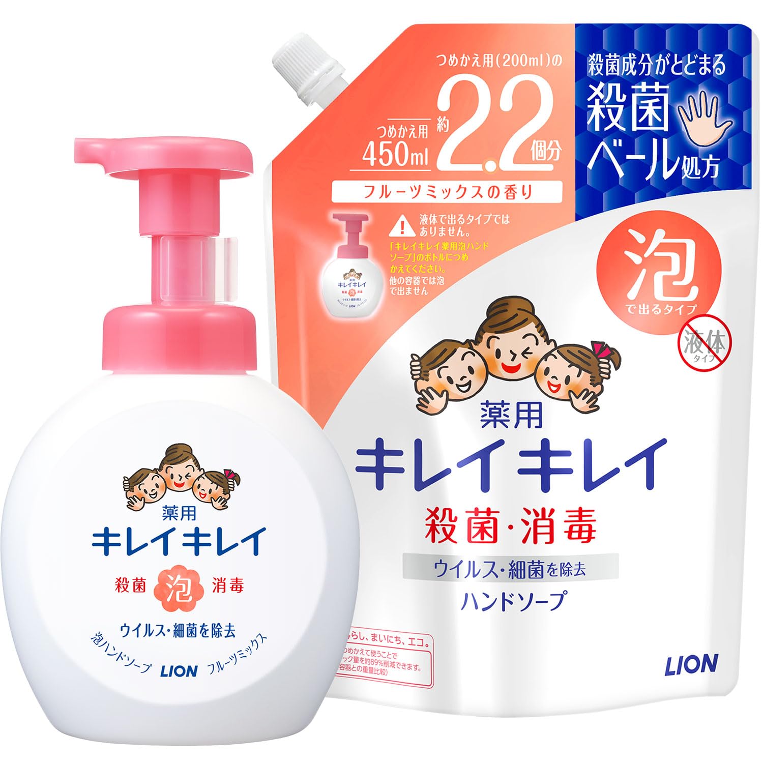 (医薬部外品)キレイキレイ 薬用 泡ハンドソープ フルーツミ…
