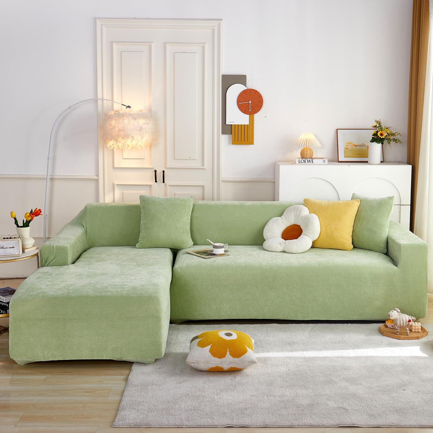 TAOTAOGO Funda Para Sofá De 2 Y 3 Plazas, Funda De Felpilla