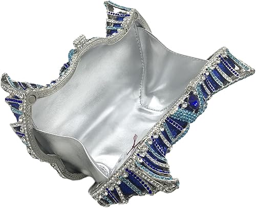 Miniatura 7 de Boutique De FGG Bolsos de noche de cristal de embrague de cisne para mujer, para boda, fiesta, cena, diamantes de imitación Minaudiere