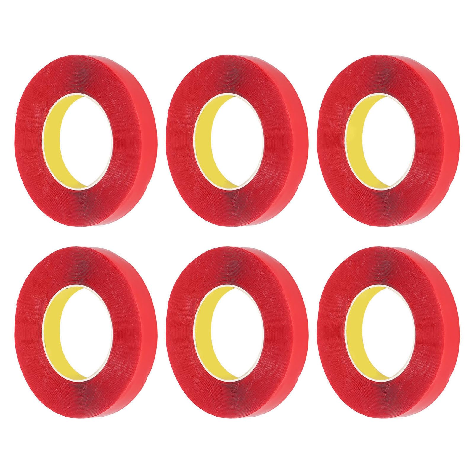 Nastro biadesivo per montaggio Resistente alle intemperie Adesivo forte rimovibile No per pareti Interni Esterni 6 rotoli 20 mm x 10 m Materiale acrilico