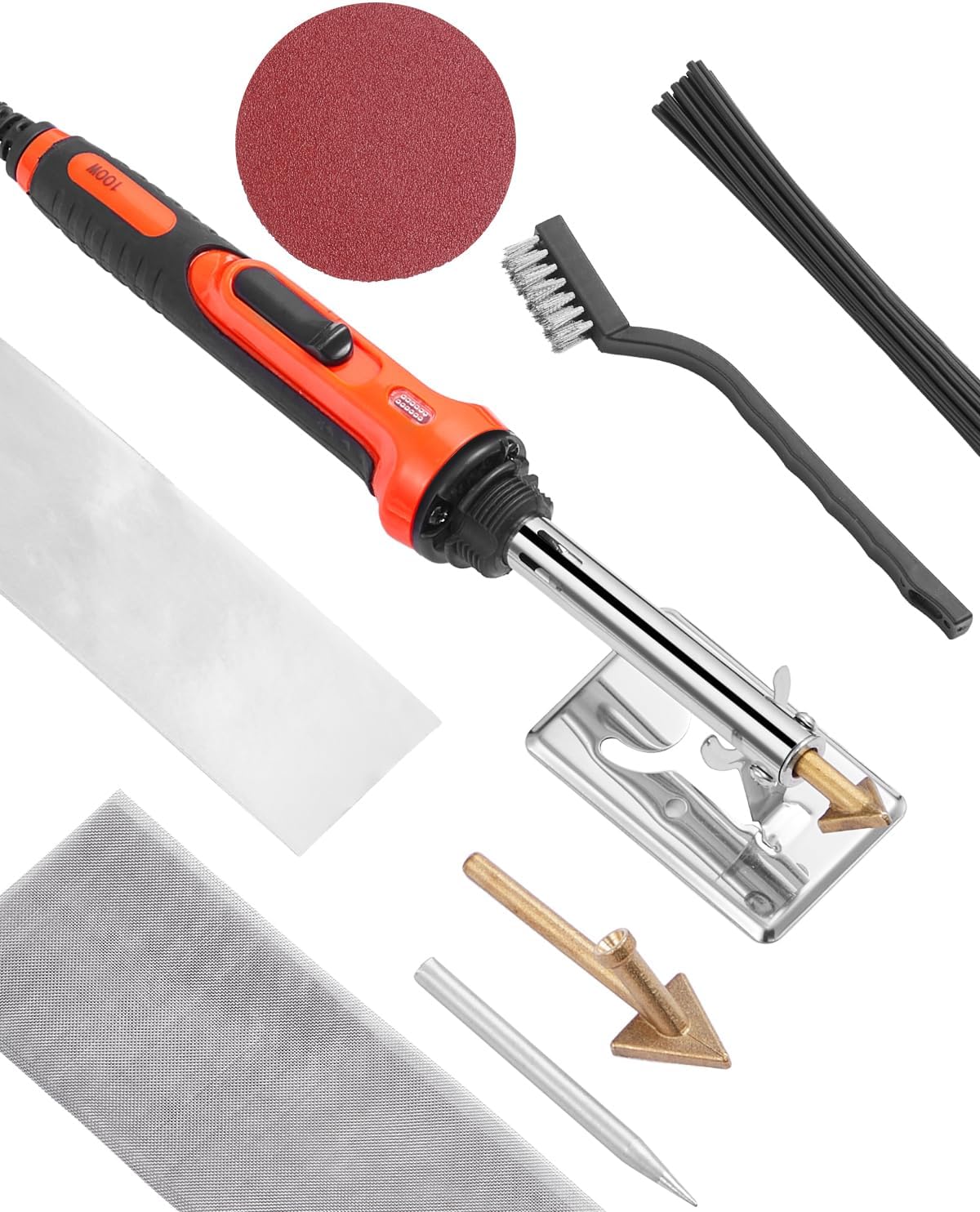 VEVOR Plastic Welder Kit, 60W/100W Dual-Power Plastic Welding Soldering Iron with 3 Welding Tips and 20 Welding Rods, Professional Plastic Repair Welding Tool for Car Bumper, Kayaks, Toys, Electronics