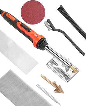 VEVOR Plastic Welder Kit 60W/100W Dual Power Plastic Welding Soldering Iron with 3 Welding Tips and 20 Welding Rods, Professional Plastic Repair Welding Tools for Car Bumper, Kayak, Toys, Electronics