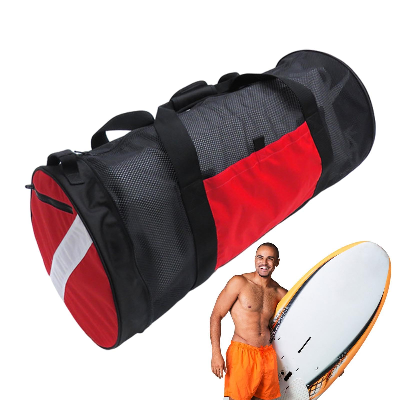 Borsa a rete per immersione, Borsone per immersione in rete | Borse per attrezzatura per lo snorkeling, Borsa per attrezzatura per immersioni subacquee da 78 litri, Borse da spiaggia gran