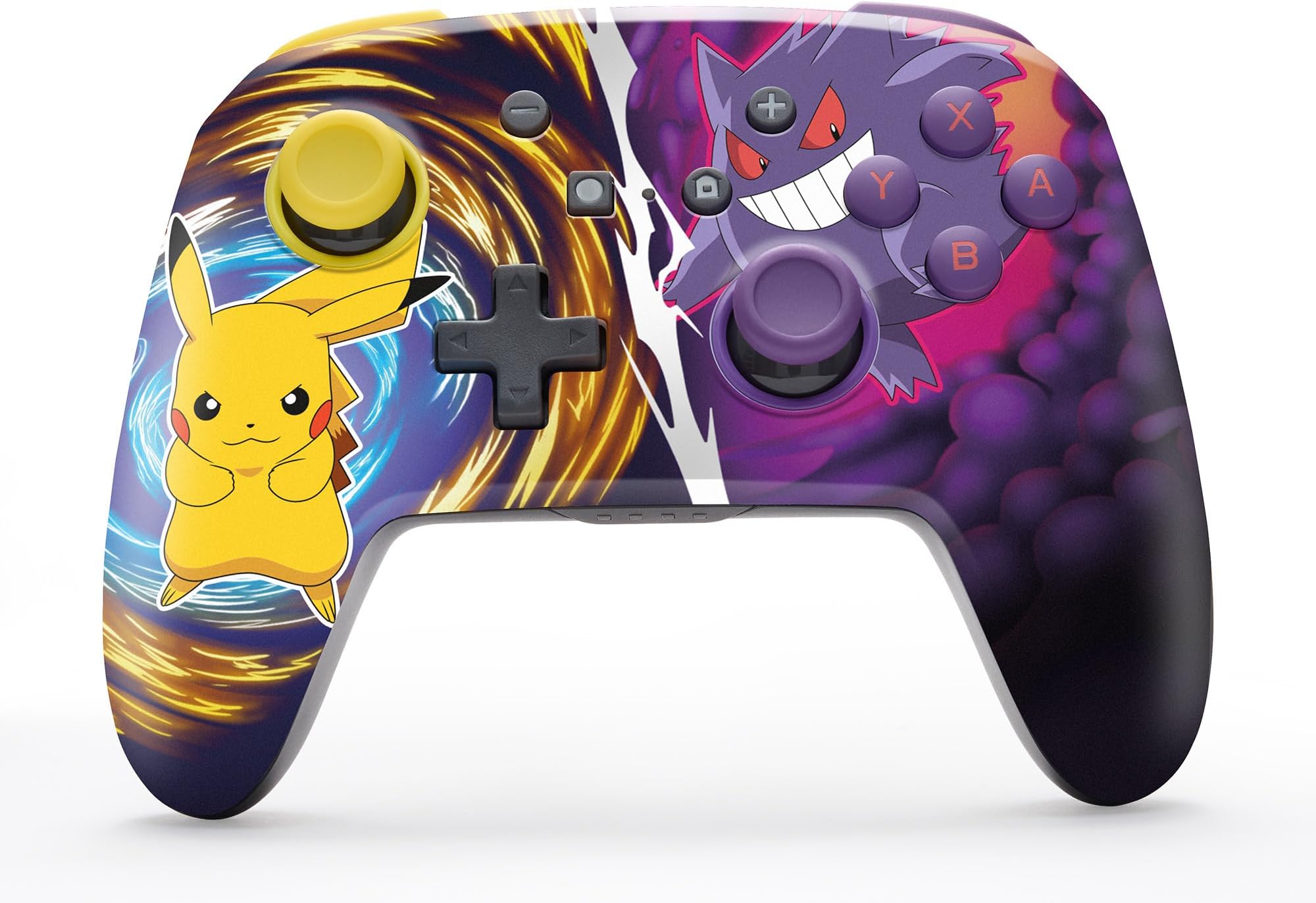 PowerA Enhanced Wireless Controller for Nintendo Switch/Switch 2 / Switch Lite/OLED Model - Pikachu vs. Gengar - Gamepad, game controller, Officially Licensed