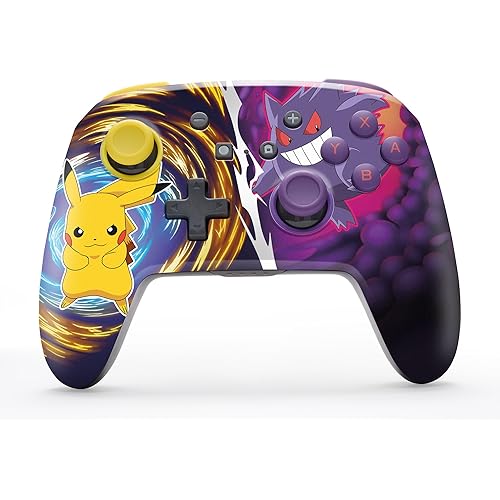 PowerA Enhanced Wireless Controller for Nintendo Switch/Switch 2 / Switch Lite/OLED Model - Pikachu vs. Gengar - Gamepad, game controller, Officially Licensed