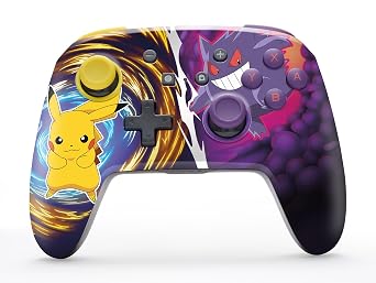 PowerA Enhanced Wireless Controller for Nintendo Switch/Switch 2 / Switch Lite/OLED Model - Pikachu vs. Gengar - Gamepad, game controller, Officially Licensed