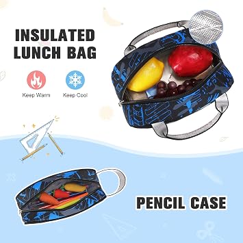 Bevalsa Backpack for Boys, Cool Luminous Boys Backpack with Sling Bag, Lunch Box & Pen Case, School Bags for Kids Children Teens Elementary Middle Schools, Bookbag Glow In The Dark (Smile)