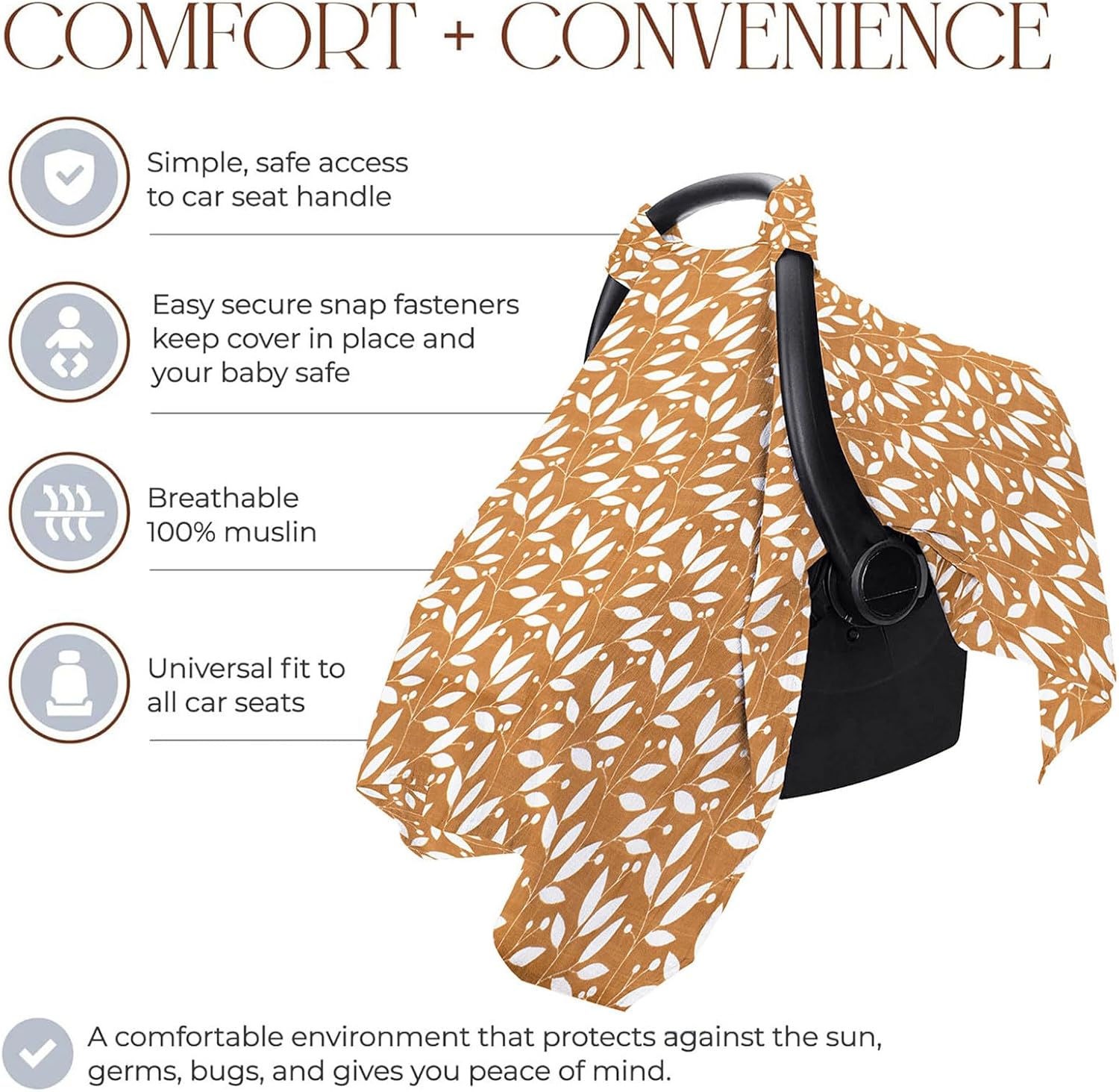 Printed Baby Strollers Cover Soft Breathable Cart Seat Sleeve Windproof Basket Protectors Case for Infant Carriers
