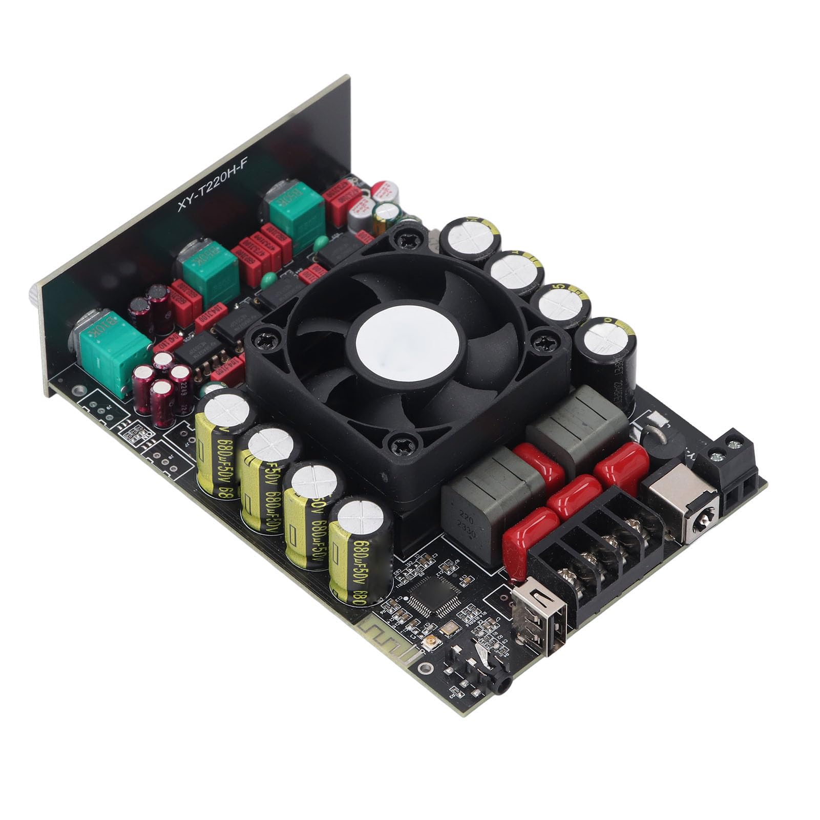 Placa Amplificadora Bluetooth 5.2, Módulo Amplificador de Potencia de Doble Canal de 220 W con Control de Agudos y Graves, para Teléfonos Inteligentes, Televisores y Portátiles