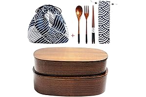 Natural Wooden Bento Box Set