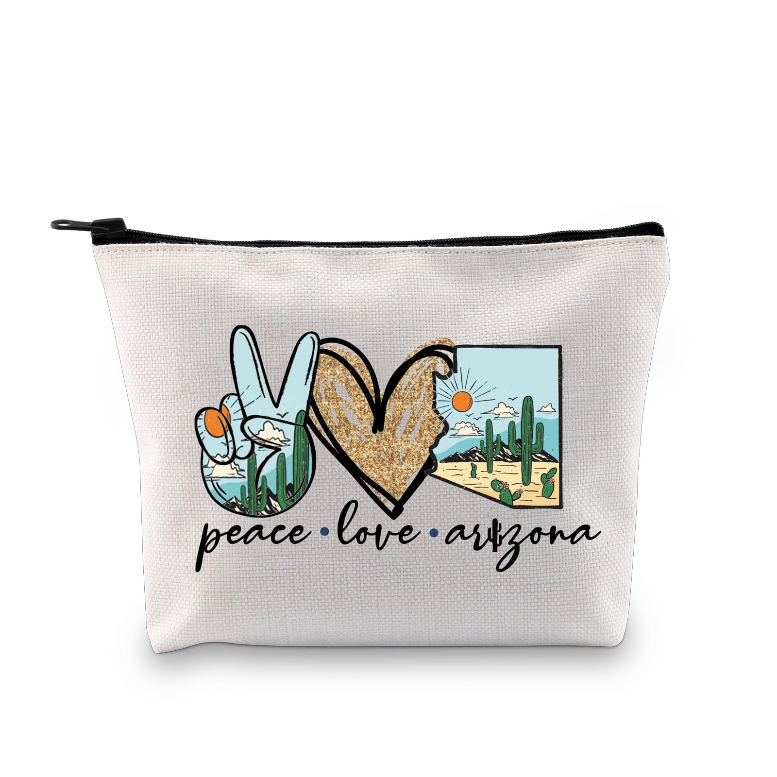 XYANFA State Makeup Bag Desert Souvenir Gift Trip Vacation Lover Travel Vacation Cosmetic Bag