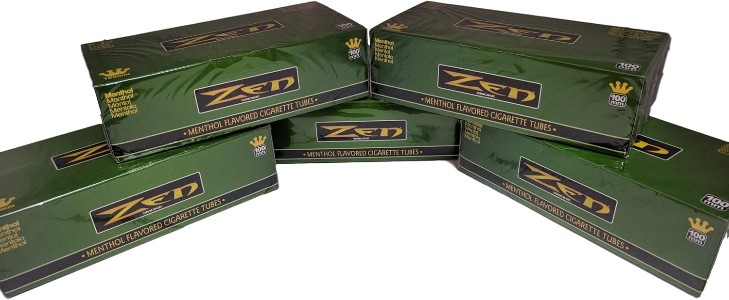 Zen Menthol 100mm Cigarette Tubes (200 Ct/box) 5 Boxes by Zen