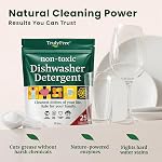 TrulyFree Auto Dishwasher Soap, 12.5oz Bag - Natural Concentrated Formula - Dish Soap, Dishwasher Detergent Cleaning Supplies, Hard Water Stain Remover, Sparkling Clean Dishes, No Harmful Ingredients