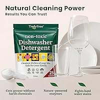 Vista 7 de Truly Free Detergente para lavavajillas Detergente natural para platos, jabón para lavavajillas, sin plástico, a base de plantas, limpio