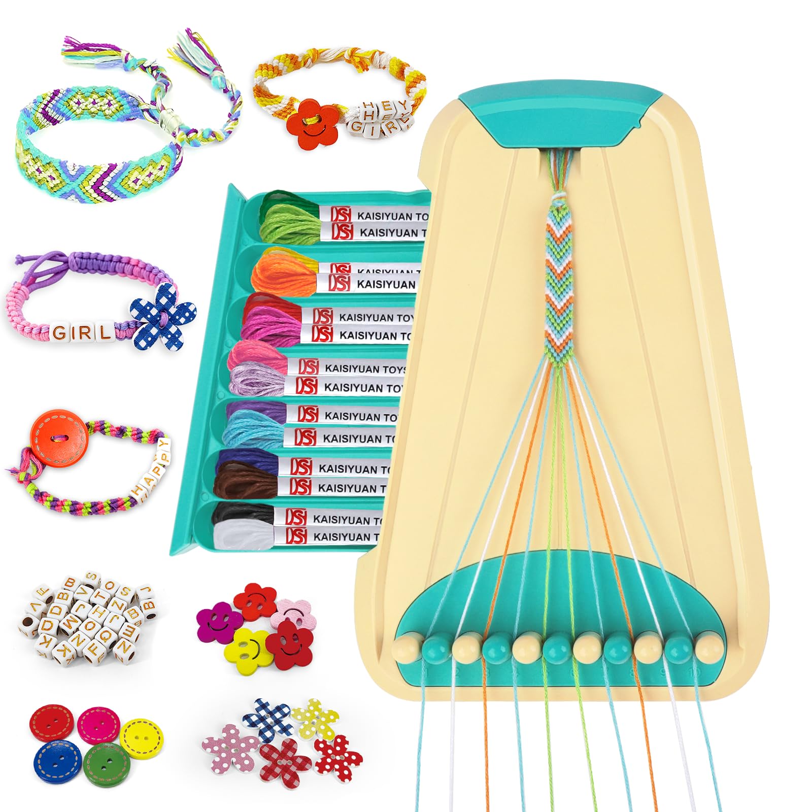 Hzitcigm Kit Pulseras de la Amistad Niñas 6 7 8 9 10 11 12 Años, Set Creación Pulseras con Cuentas de Letras, Bisutería para Hacer, Regalo Creativo Niña Cumpleaños Navidad Semana Santa
