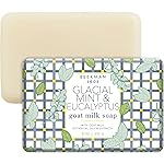 Beekman 1802 Glacial Mint & Eucalyptus Goat Milk Bar Soap for Men - Scented - 9 oz - Moisturizing Body Bar - Certified Microbiome Friendly - No Irritation - Sensitive Skin Safe