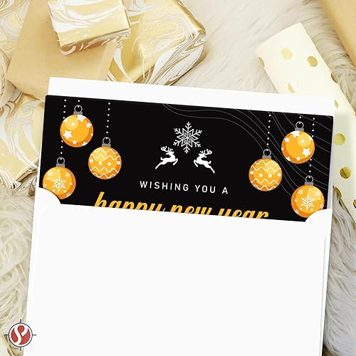 Miniatura 5 de Tarjetas de felicitación de feliz año nuevo 2024  Saludos de Navidad nevadas de invierno, invitaciones, agradecimientos, anuncios, regalos y regalos