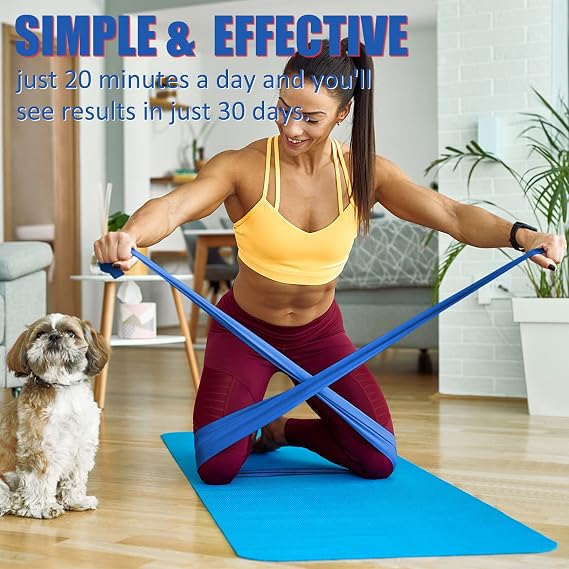 Resistance Exercise Band Kit - Strength Training & Conditioning - Pilates - Resistance Bands for Mobility Strength & Rehab Premium Quality, 3Pack