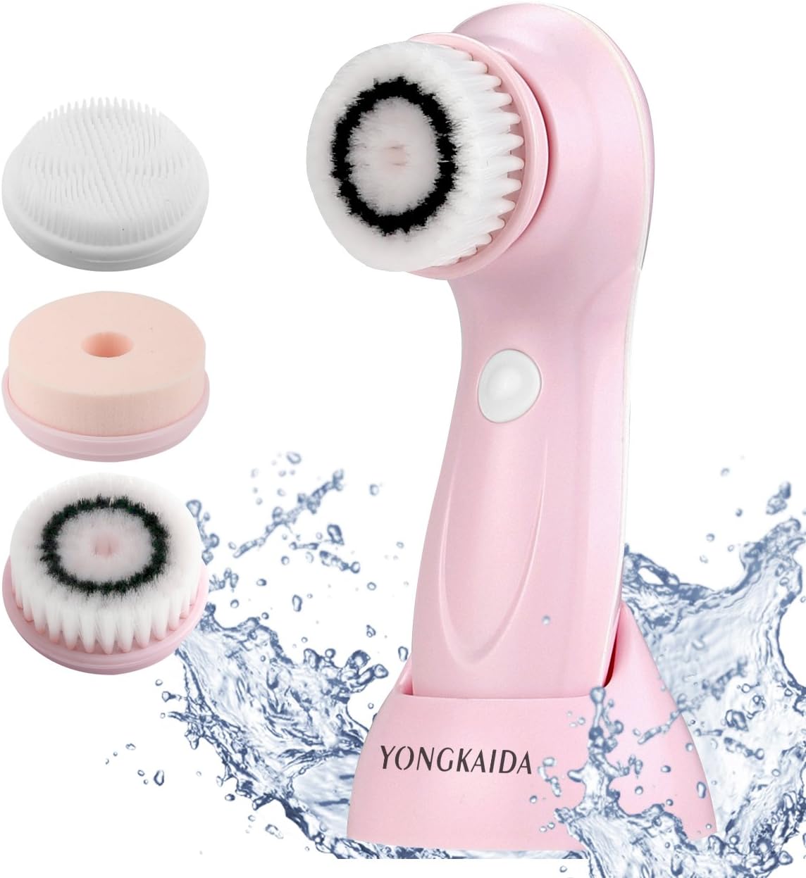 Yongkaida Facial cleansing brush, Rechargeable and Waterproof Face Brush, 3-in-1 Face brush use for Skin care, Gentle Exfoliating, Deep Cleansing