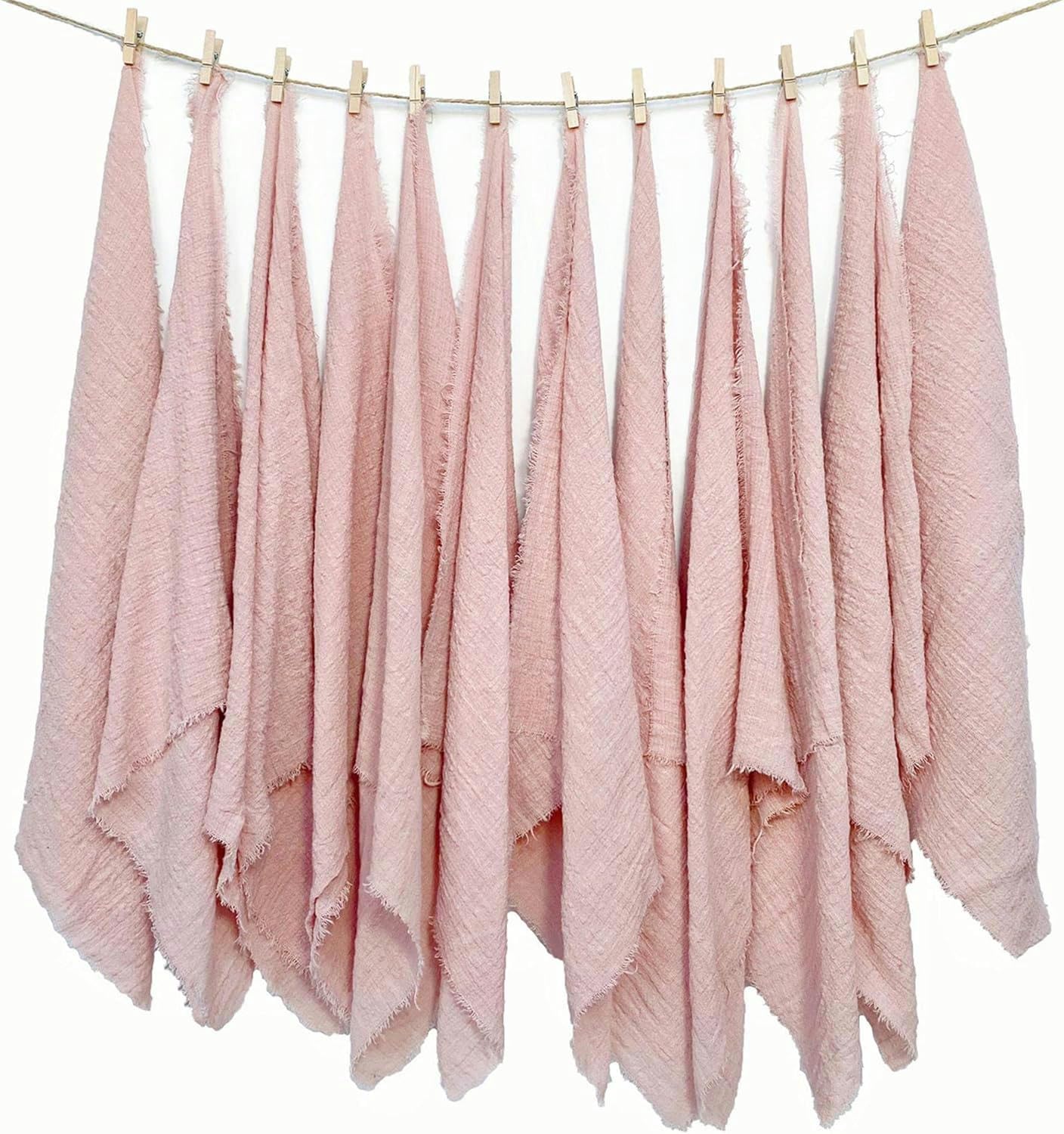 Serviettes en Tissu Lot de 40 Gaze crêpe Coton 42x42 cm torchon de Cuisine Table de pâques déco-Rose